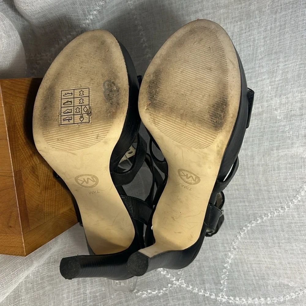 Michael Kors soft leather studded platform heels
